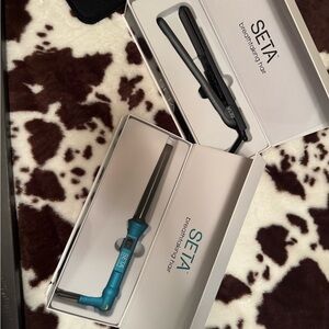 NIB Seta Ceramic Hair Flat Iron and Curling Wand